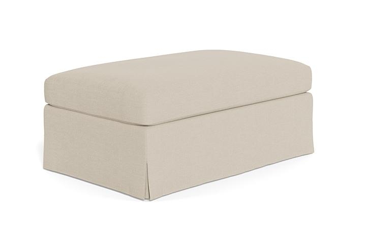Sloan Slipcovered Ottoman - Image 1
