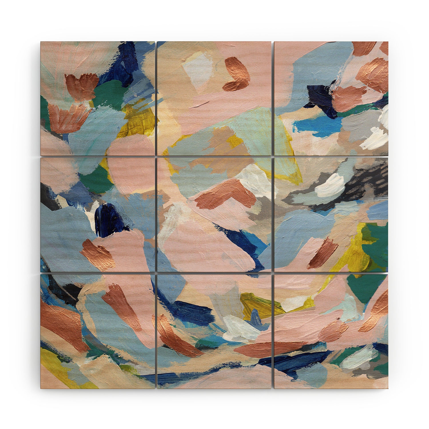 Tiny Flutters by Laura Fedorowicz - Wood Wall Mural3' X 3' (Nine 12" Wood Squares) - Image 0