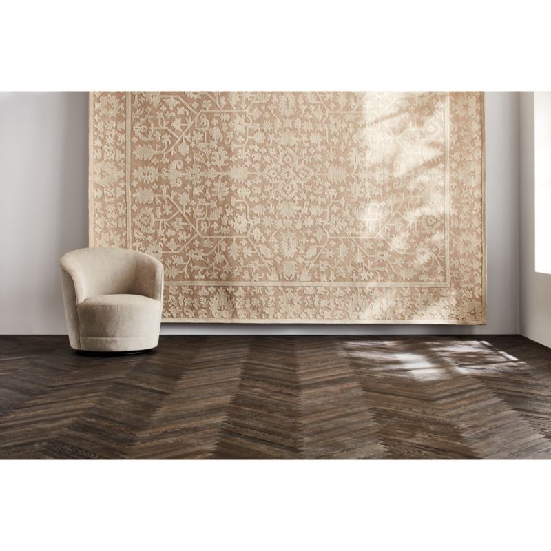 Avalon Wool Hand-Tufted Taupe Area Rug 10'x14' - Image 1