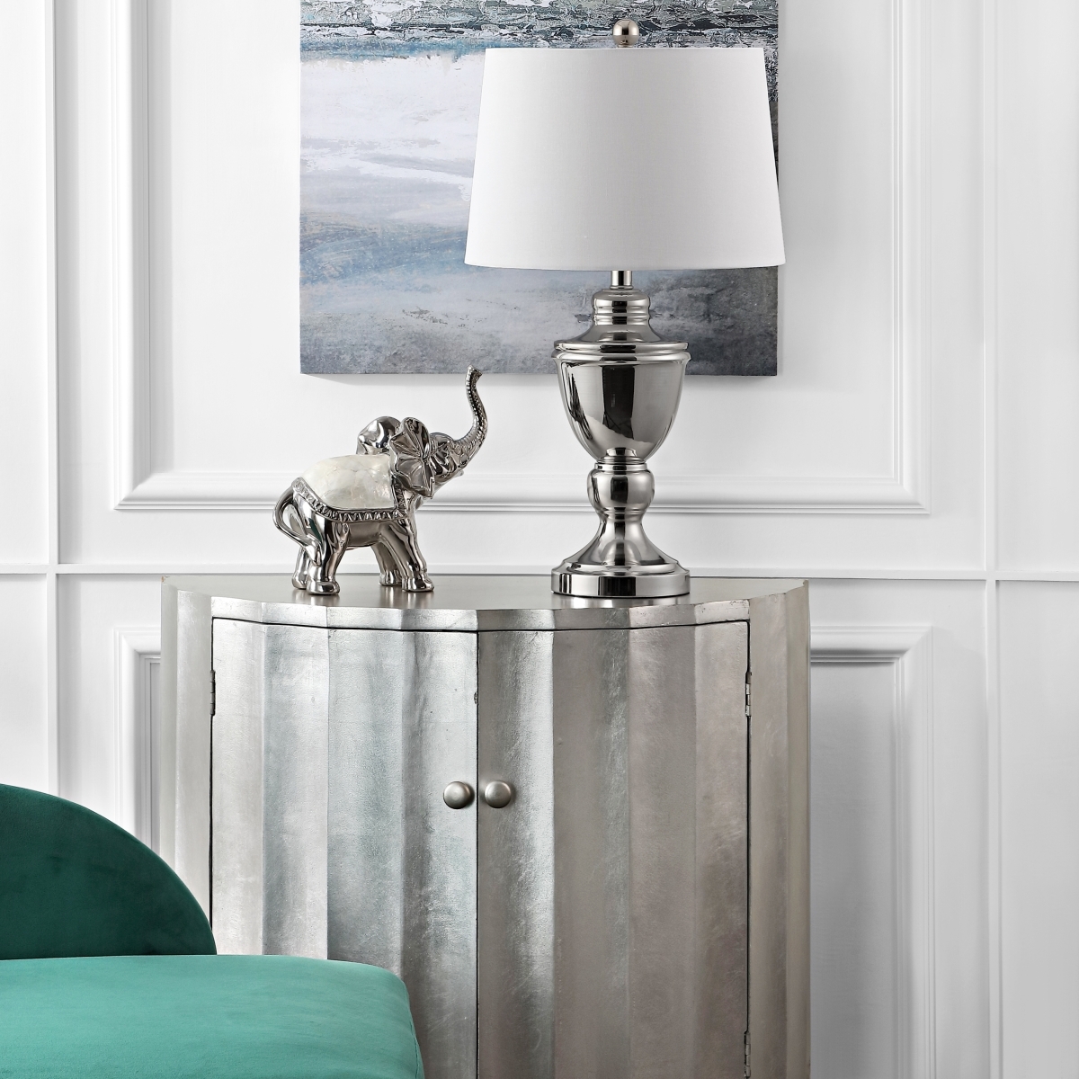 Ressa Table Lamp - Nickel - Safavieh - Image 1