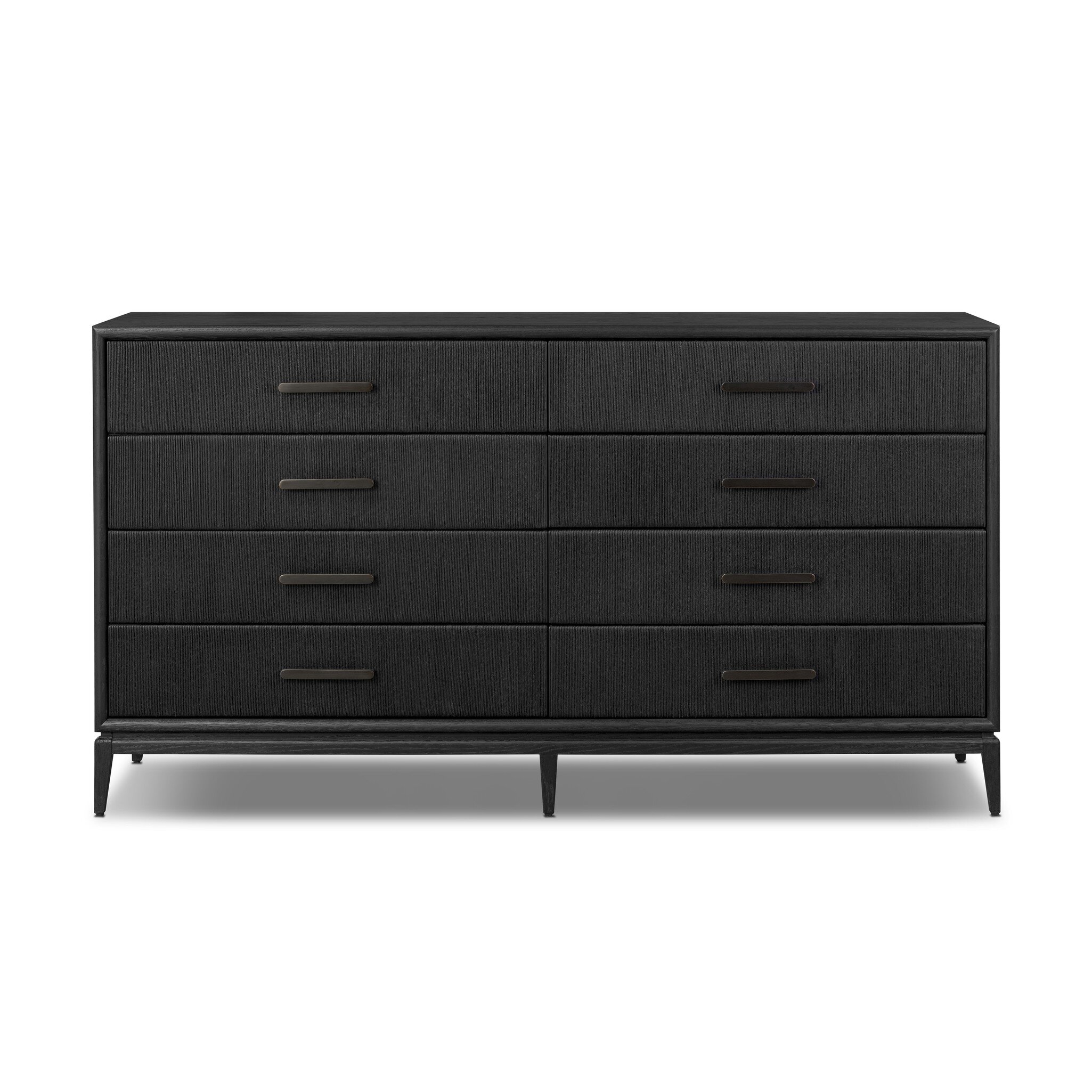 Rosenell 8 Drawer Dresser - Black Paper Cord - Image 0