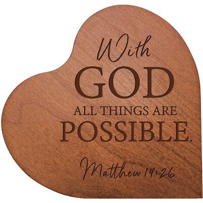 With God All Things Decorative Plaque - Image 0
