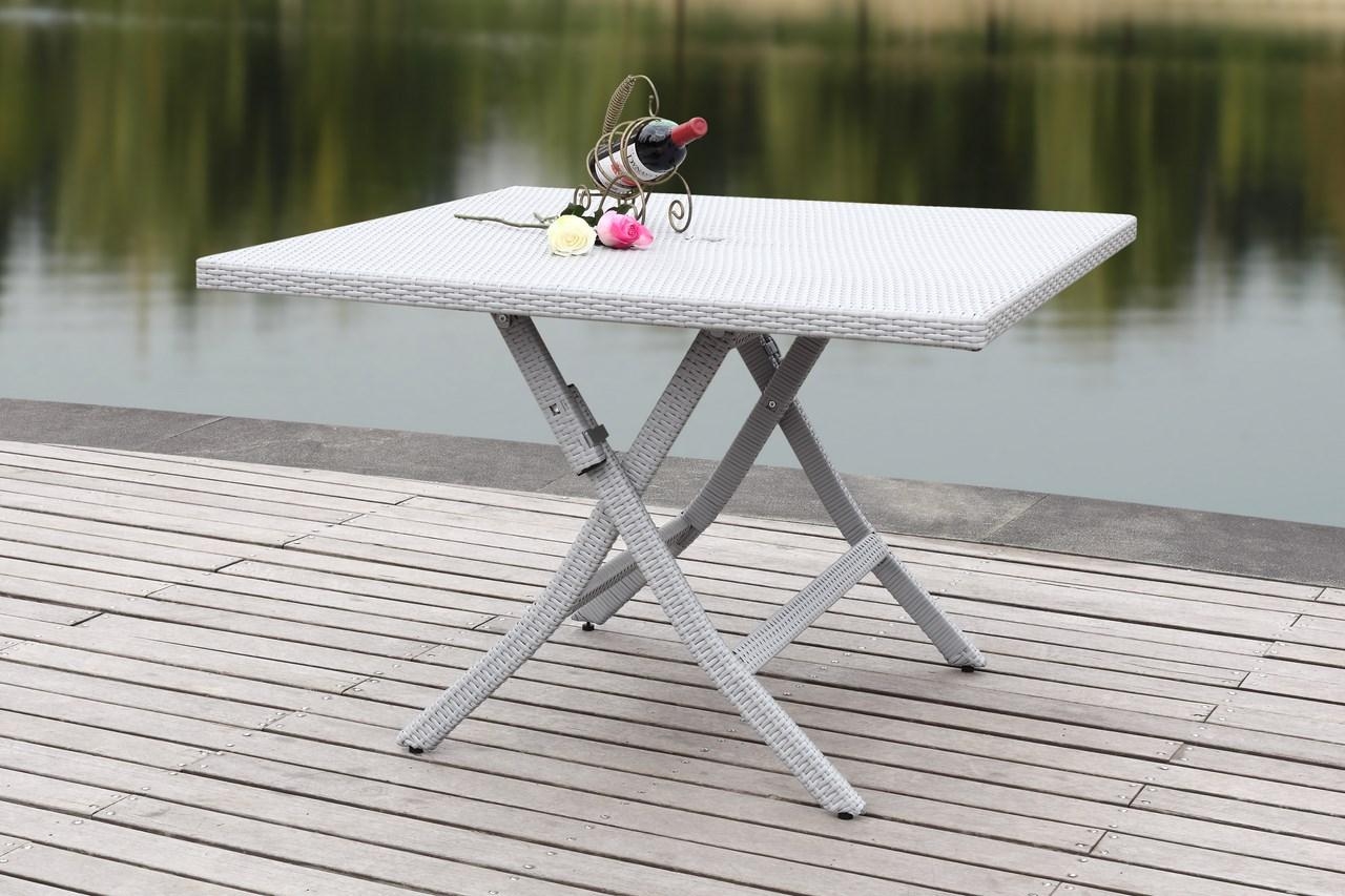 Samana Square Folding Table - Grey - Safavieh - Image 1