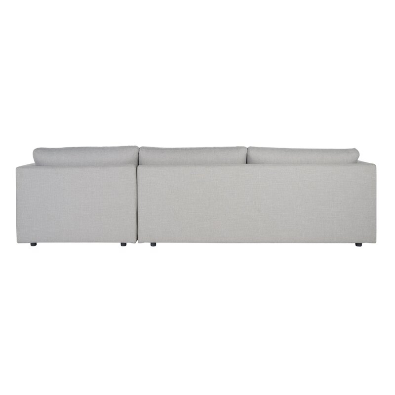 Kayden 117" Wide Right Hand Facing Sofa & Chaise, Light Gray Linen - Image 6