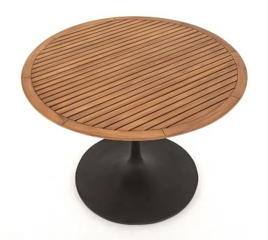 Nami FSC(R) Teak Round 42" Bistro Table, Bronze - Image 5