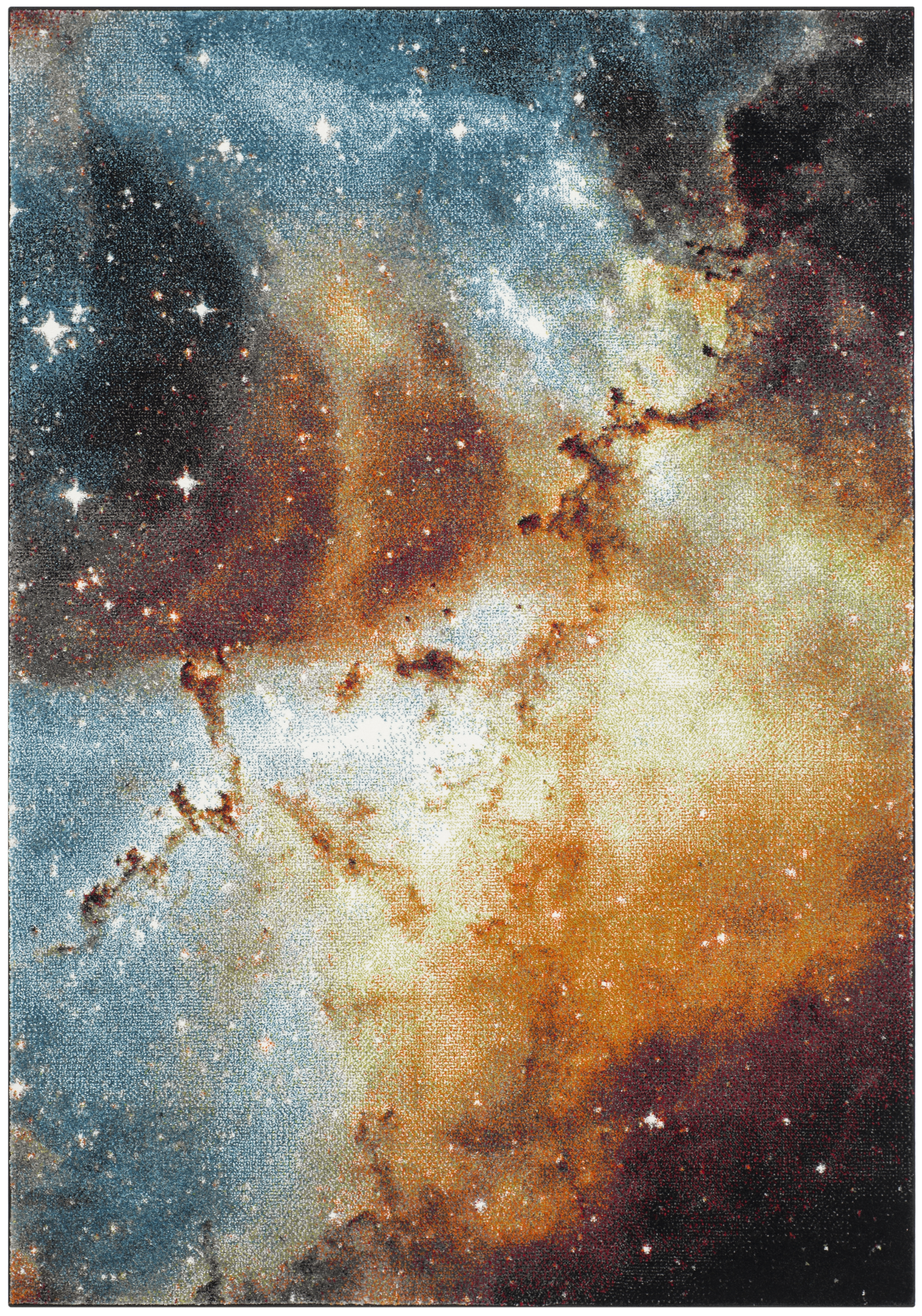 Arlo Home Woven Area Rug, GAL109D, Orange/Multi,  6' 7" X 9' - Image 0