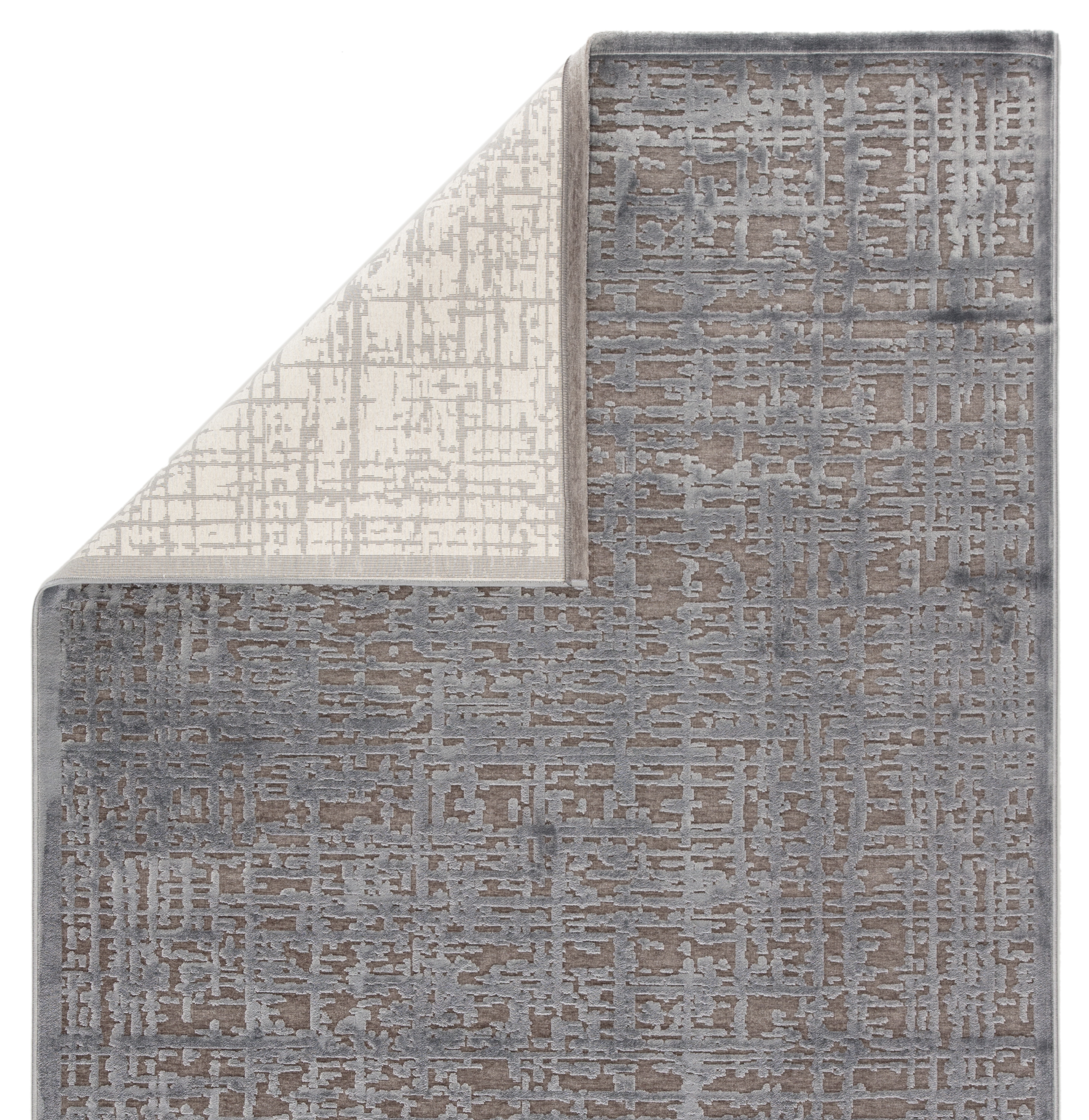 Dreamy Abstract Gray/ Silver Runner Rug (2'6"X8') - Image 2