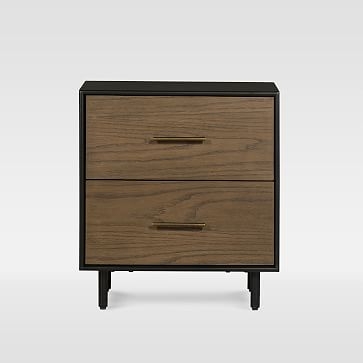 Oak Wood Wrapped 21" 2-Drawer Nightstand - Image 3