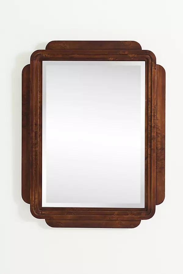 Betti Burl Wood Portrait Wall Mirror - Image 0