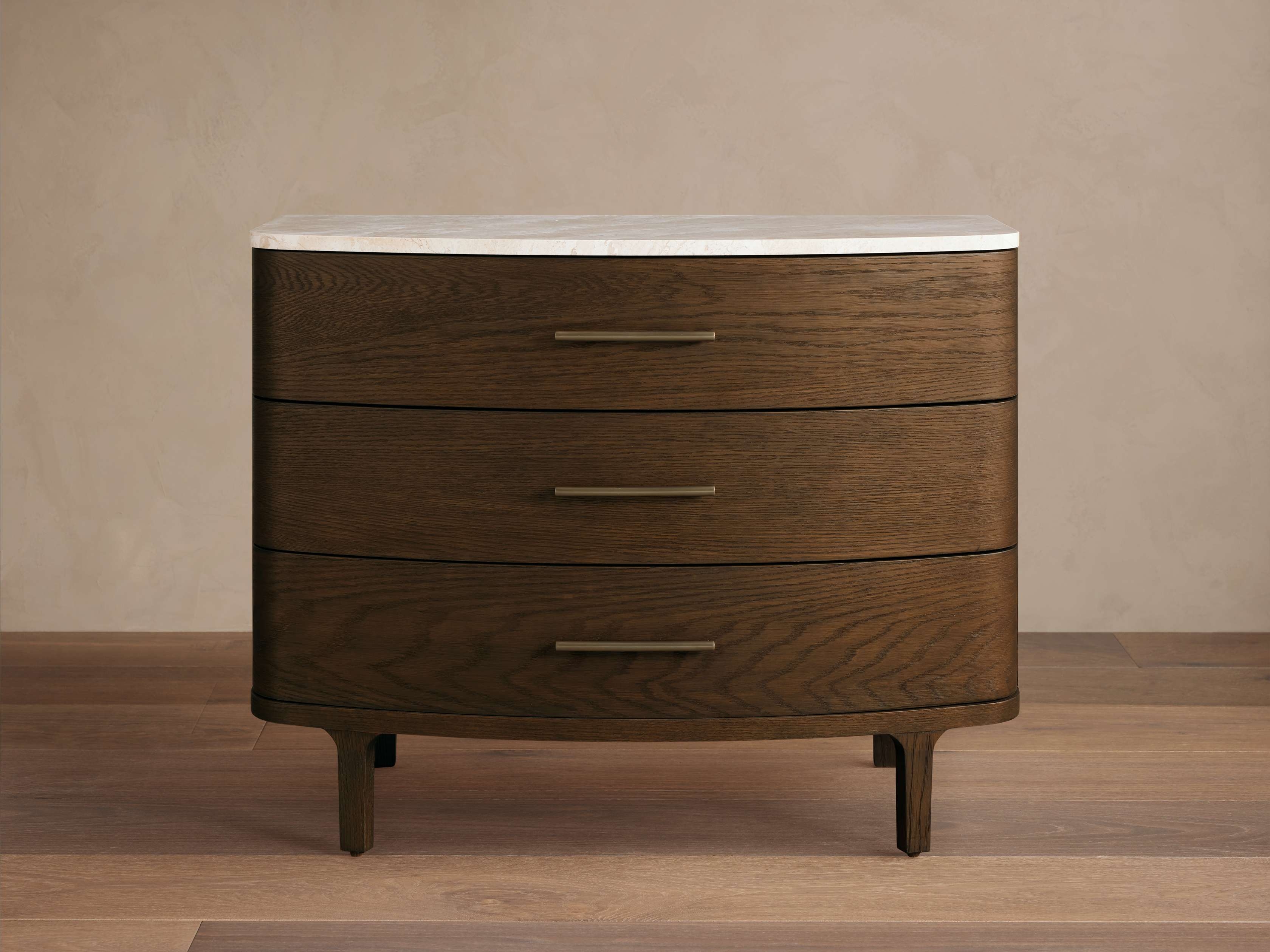 Danny Three-Drawer Chest in Stone Natural  Mocha/Royal Cream - Image 0