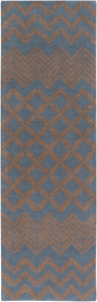 Matmi Blue Indoor 2'6" x 8' Handmade Rug - Image 0