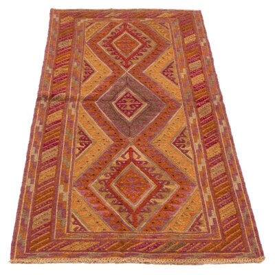 Hand-Knotted Tajik Purple Wool Rug 2'10" X 6'0" - Image 0