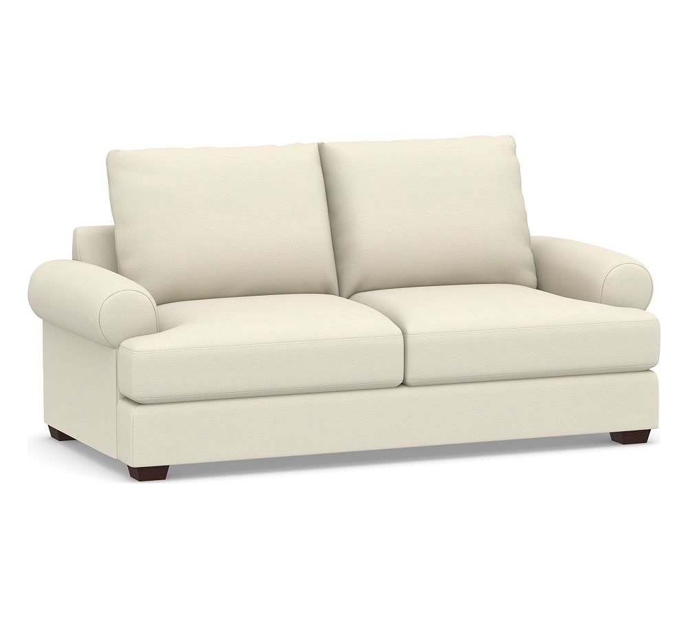 Canyon Roll Arm Upholstered sofa 86", Down Blend Wrapped Cushions, Park Weave Ivory - Image 0