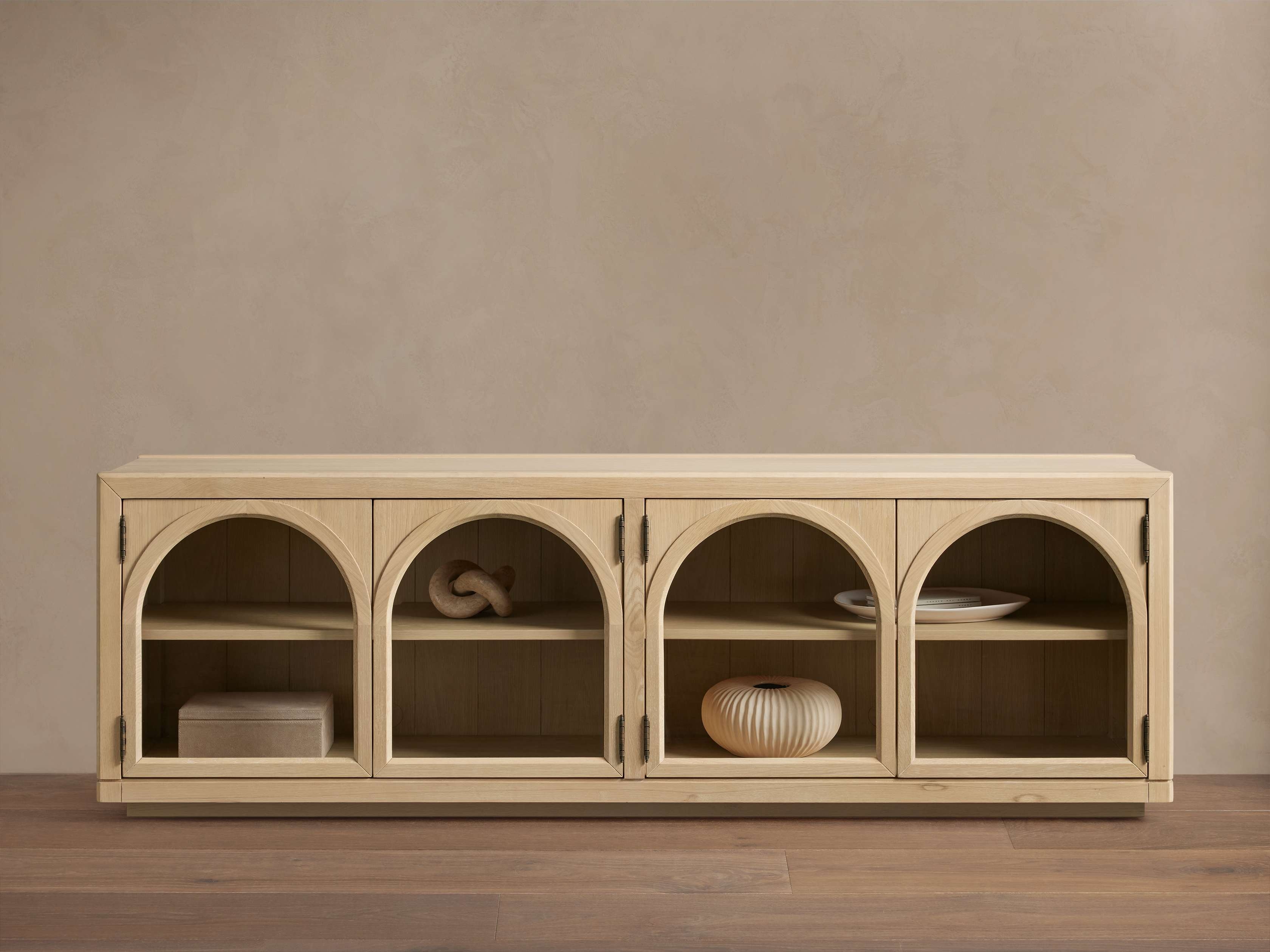 Hattie Media Console in Wood Natural  Dune - Image 0
