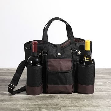 Classic Country Side Wine Tote, Tan - Image 3