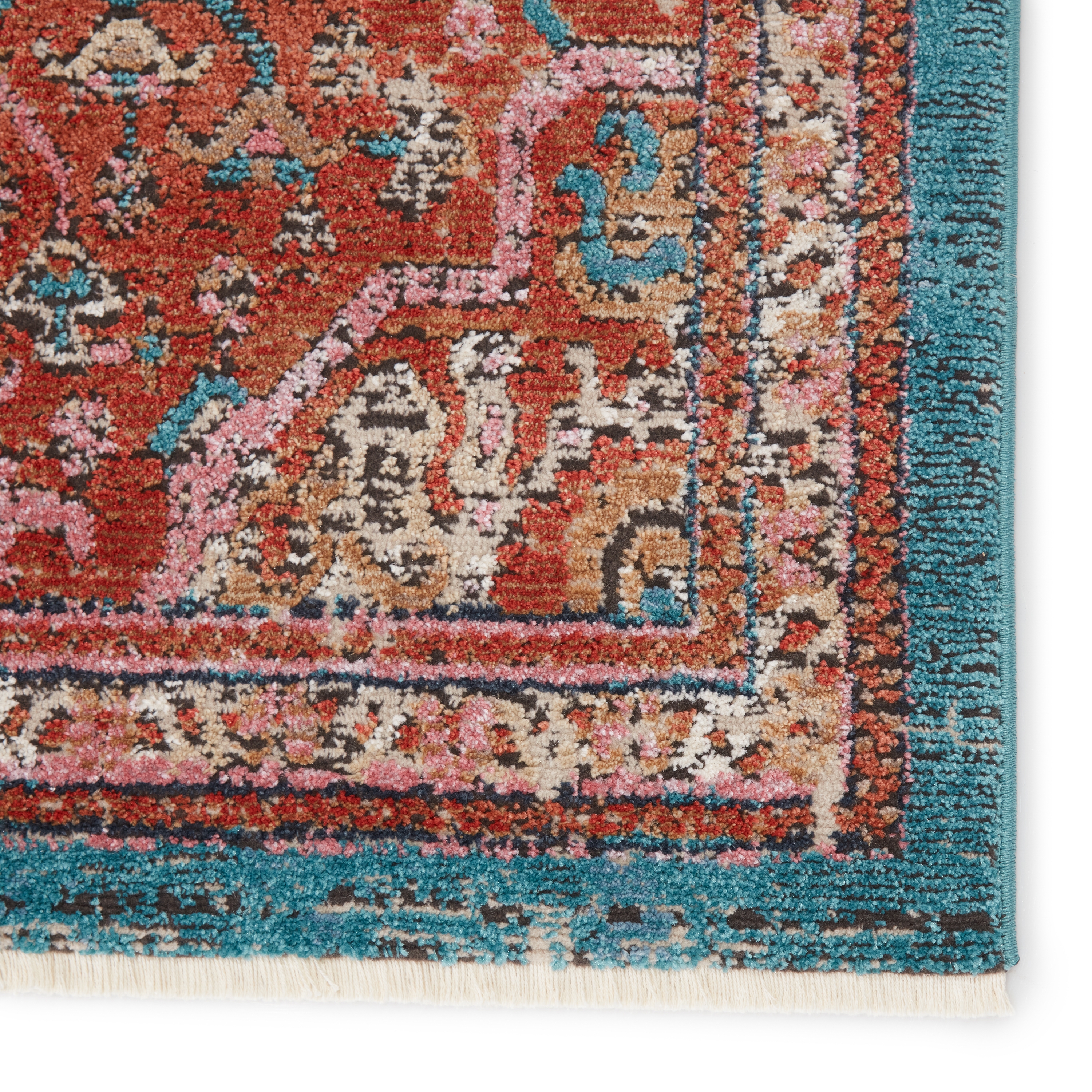 Vibe by Marielle Medallion Rust/ Teal Area Rug (9'6"X12'7") - Image 3