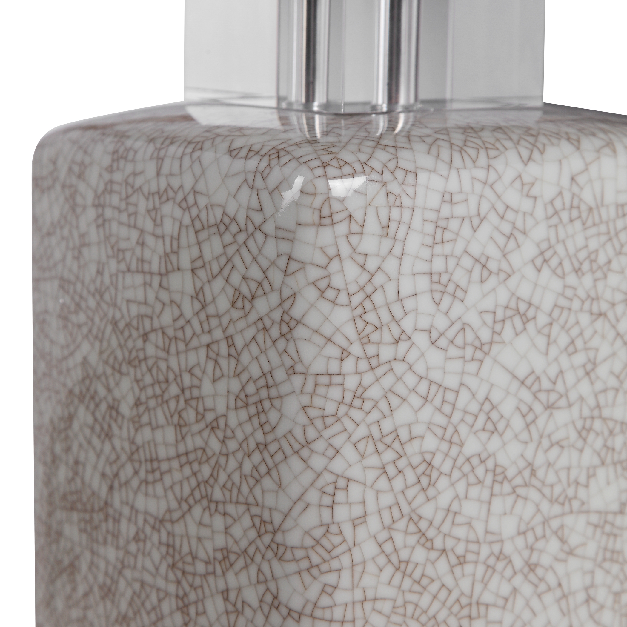Irie Crackled Taupe Table Lamp - Image 3