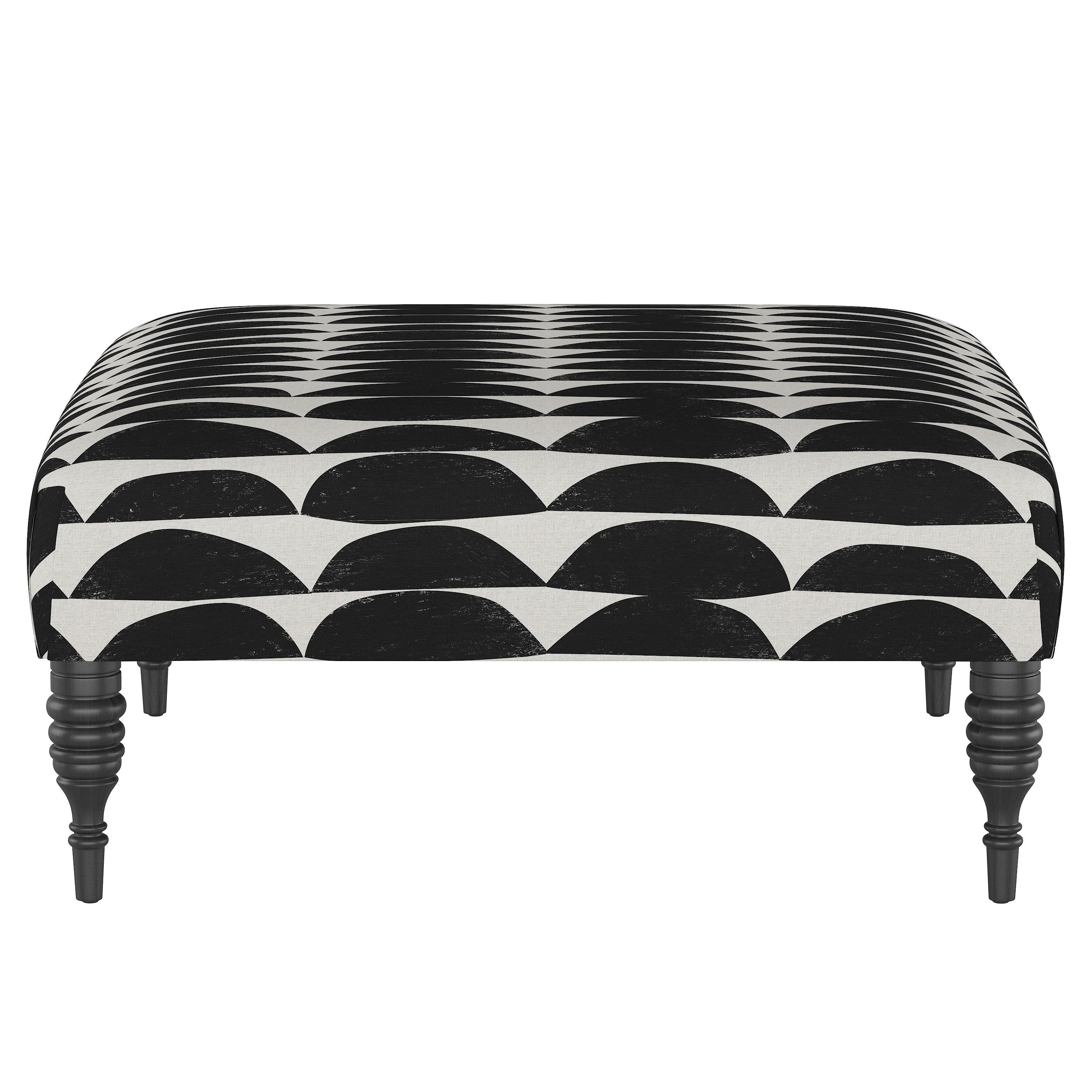 Algren Cocktail Ottoman with Turned Legs - Image 1