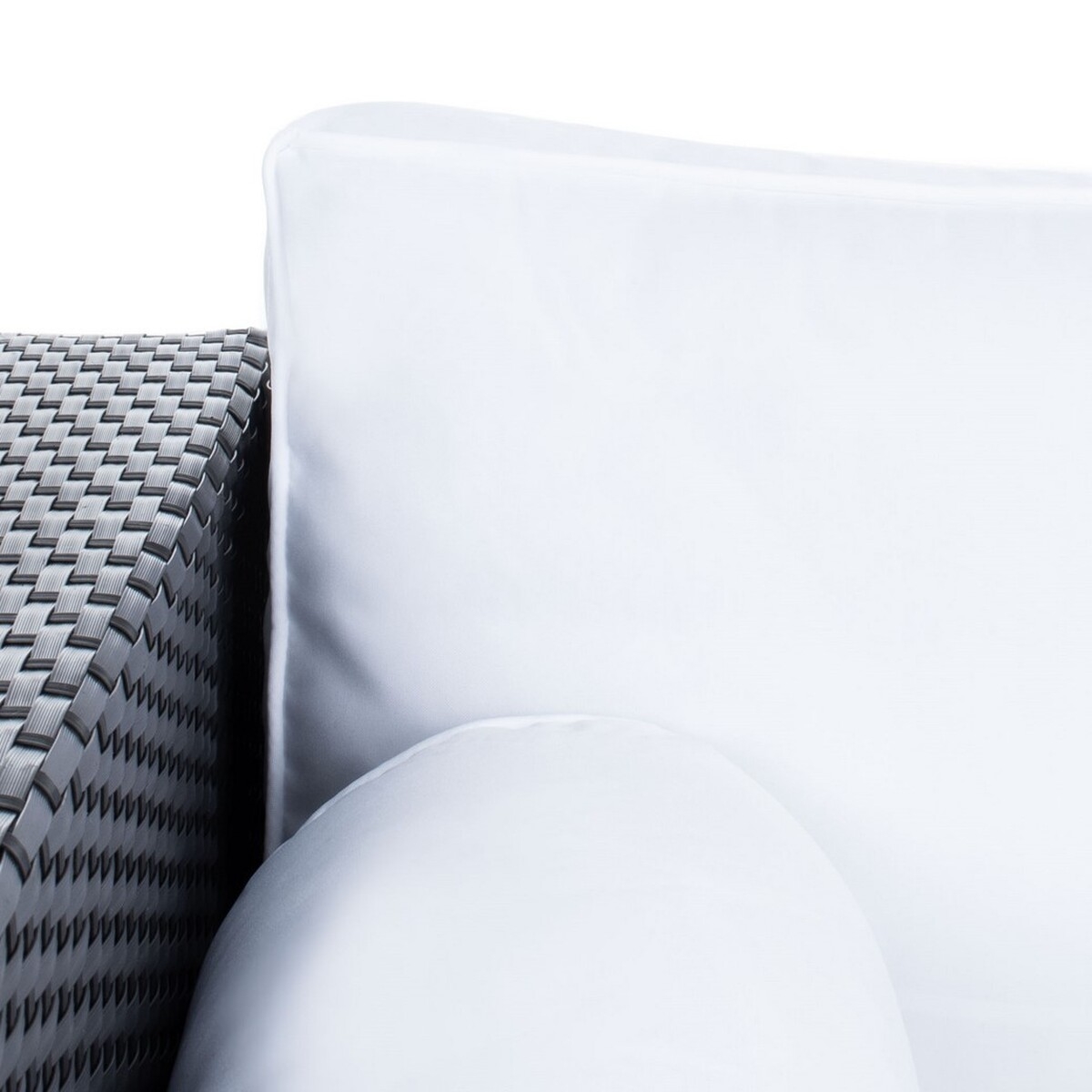 Analon Outdoor Sectional - Black/White - Safavieh - Image 2