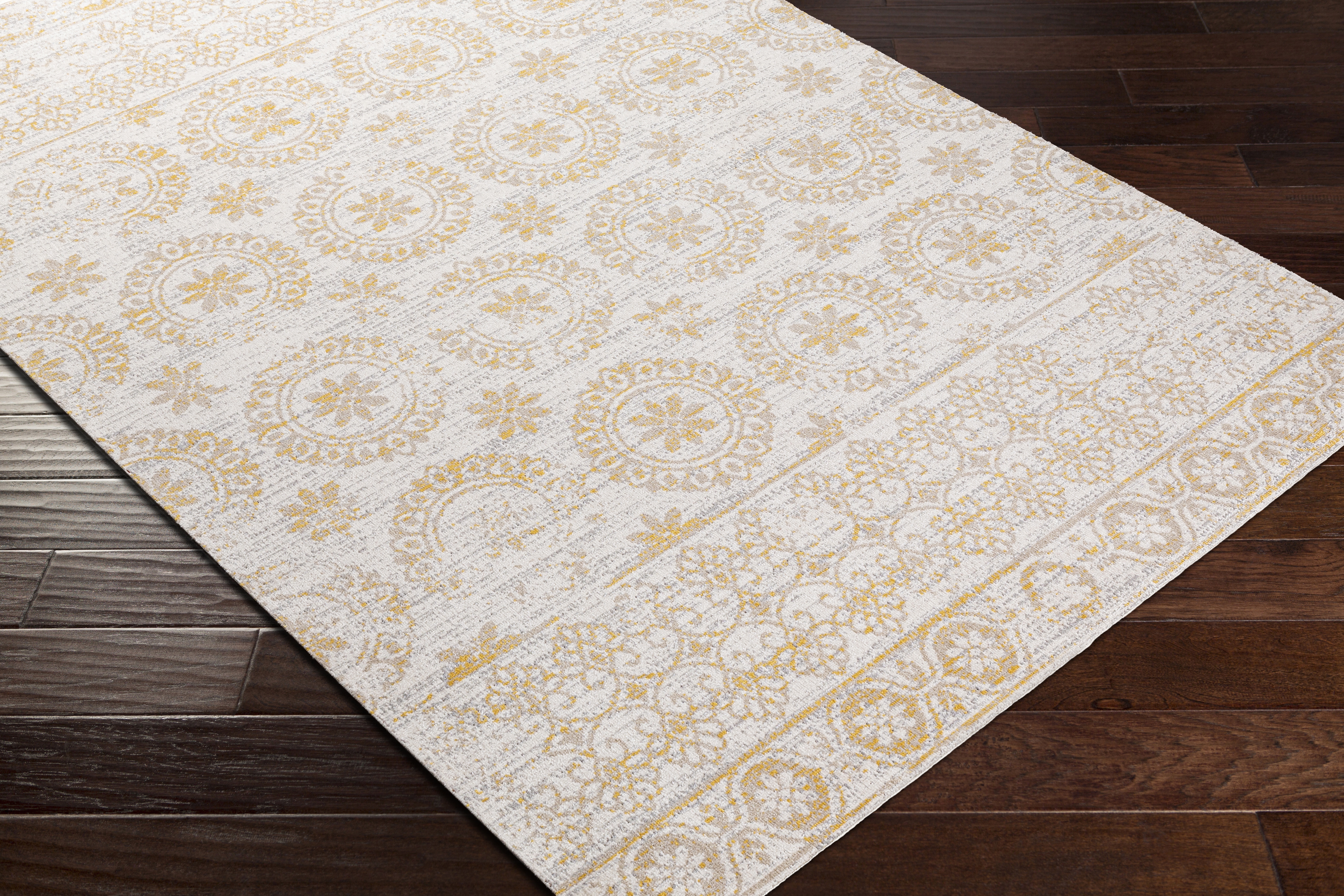 Lavadora Beige Indoor 6'7" x 6'7" Machine Woven Rug - Image 7
