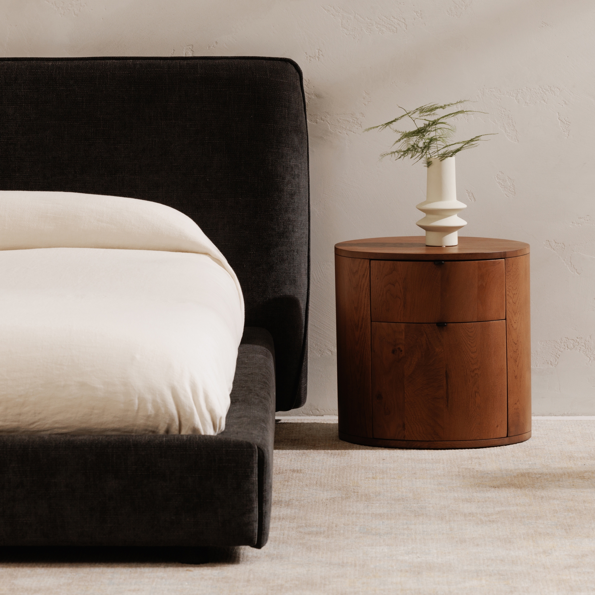 Theo Two Drawer Nightstand Brown - Image 8