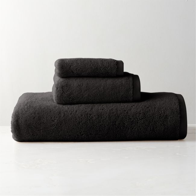 Kalani Organic Cotton Black Bath Towel Set - Image 0