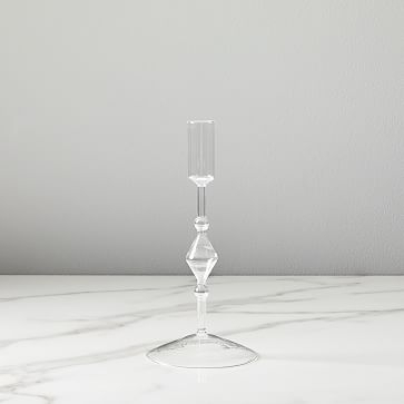 Paradiso Glass Taper Holder, Clear, Medium, Individual - Image 2