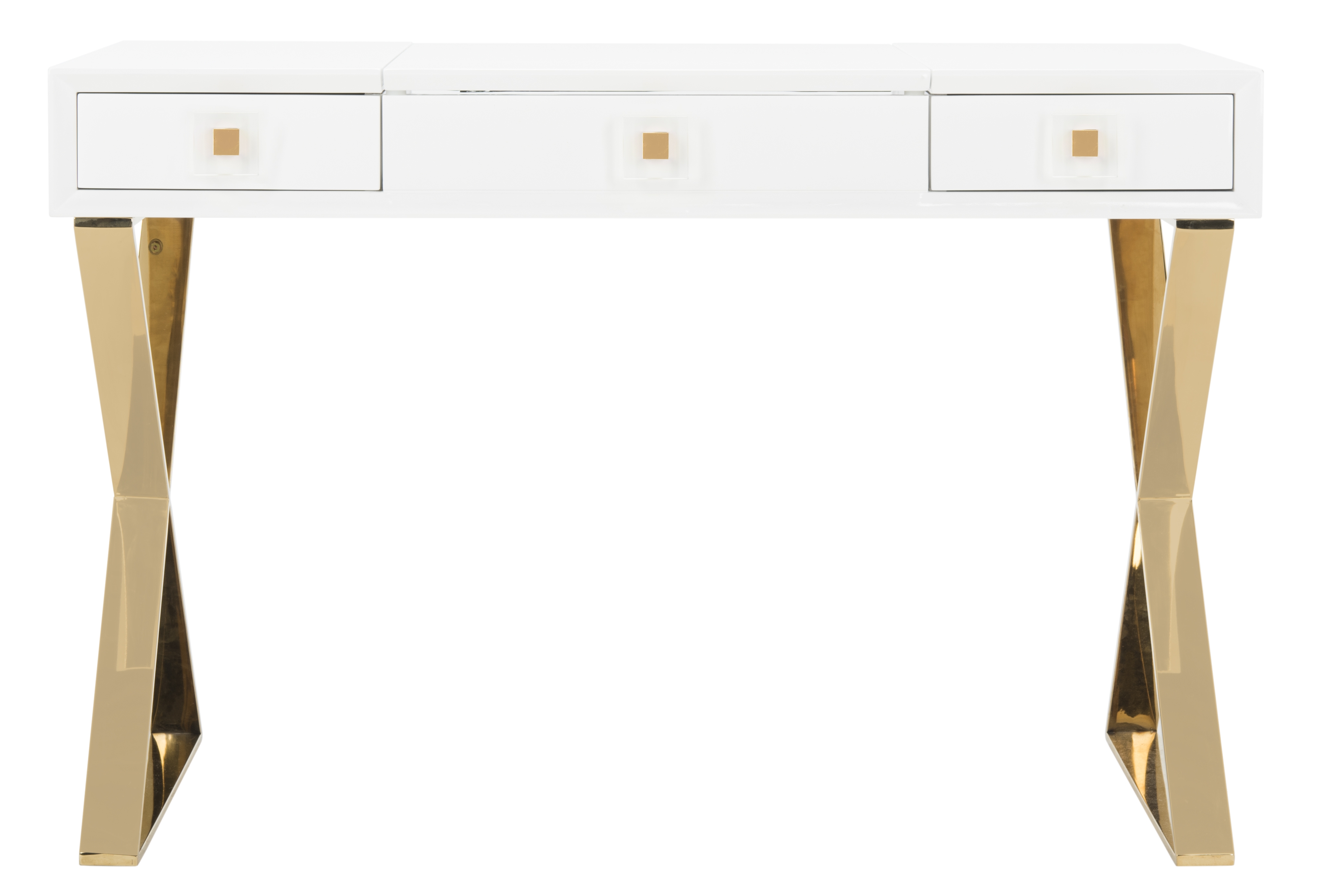 Yesenia Lacquer Vanity Table - White Lacquer - Safavieh - Image 0