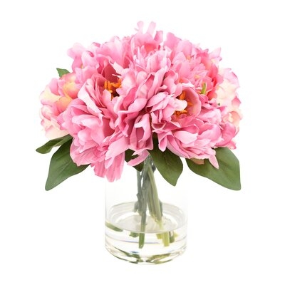 Peonies Floral Arrangement in Decorative Vase - Image 0