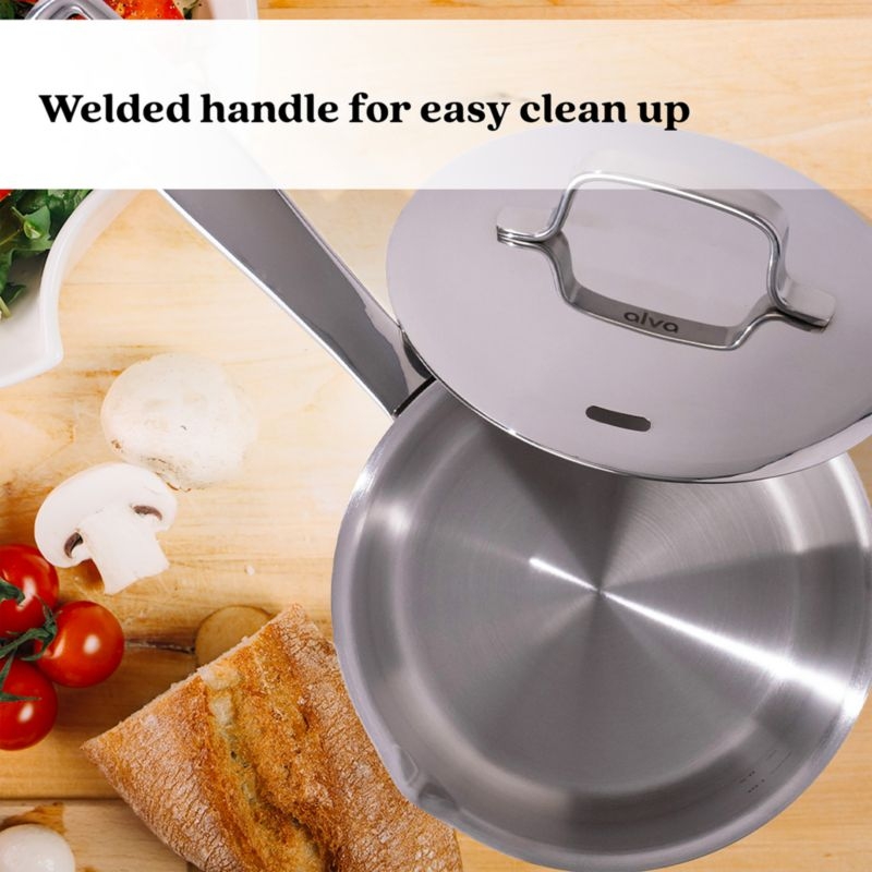 Alva Maestro 1.7-Qt. Stainless Steel Saucepan with Lid - Image 1