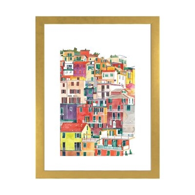 ' Cinque Terre I ' - Floater Frame Print on Canvas - Image 0