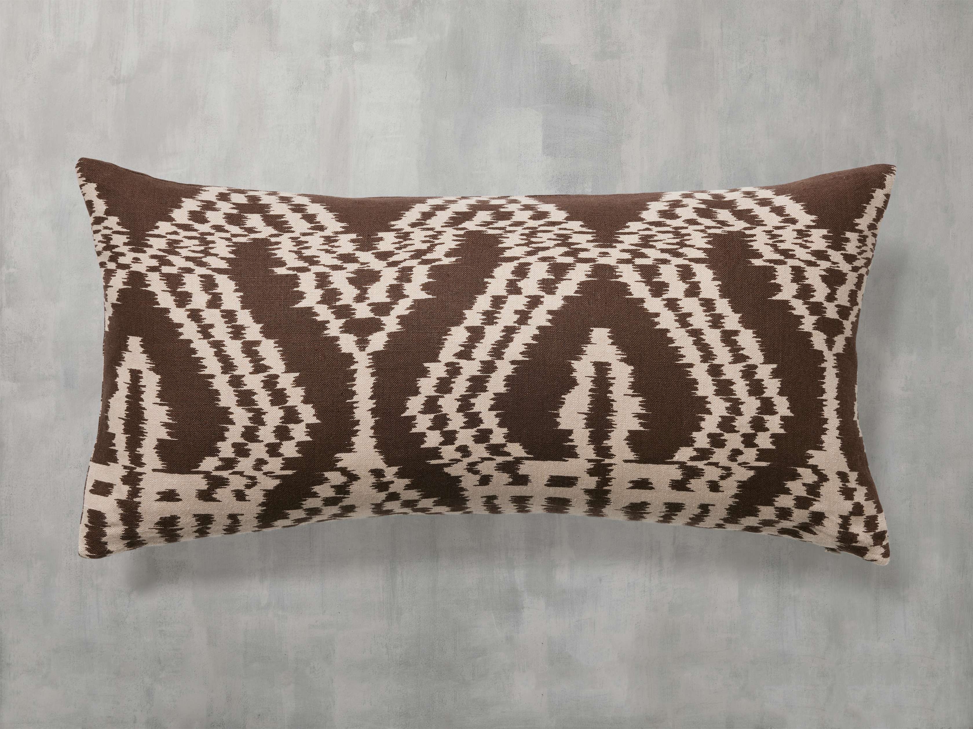 Akari Lumbar Pillow in Cotton Brown  Espresso - Image 0