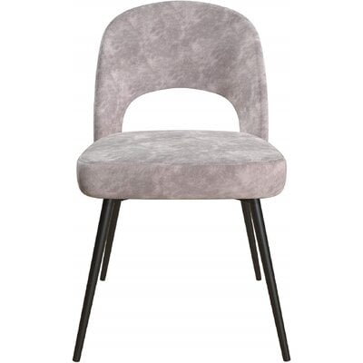 Rotherham Velvet Upholstered Parsons Chair in Gray - Image 0