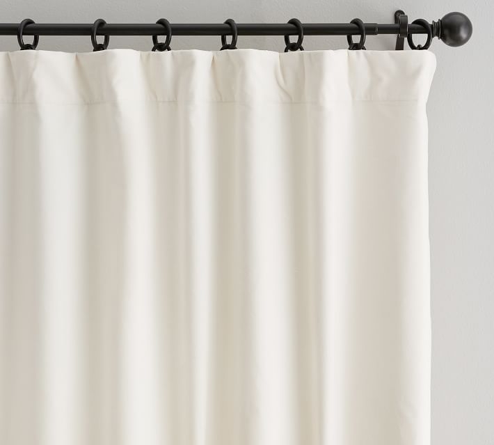Velvet Twill Curtain, 50 x 108", Ivory - Image 2