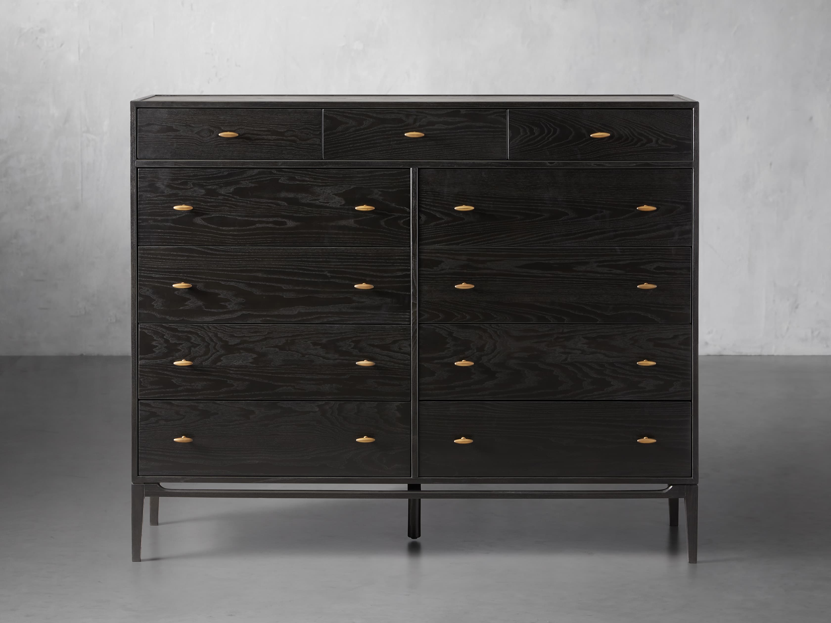 Brock Eleven-Drawer Dresser in Wood Black  Dark Twilight - Image 0