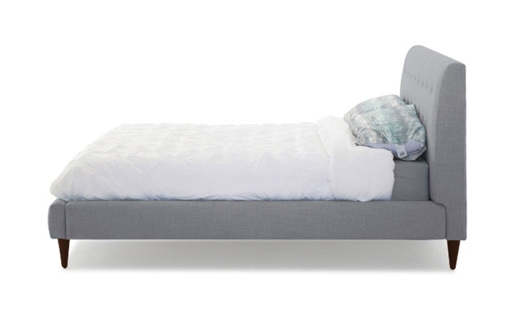 Gray Eliot Mid Century Modern Bed - Essence Ash - Mocha - Queen - Image 4
