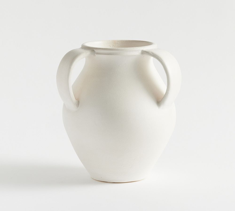 Joshua Ceramic Vase, Medium, White - Image 0