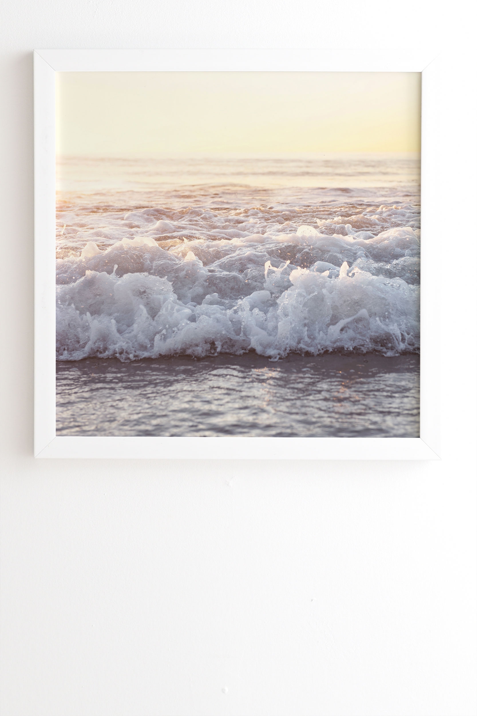 Beach Splash by Bree Madden - Framed Wall Art Basic White 8" x 9.5" - Image 1