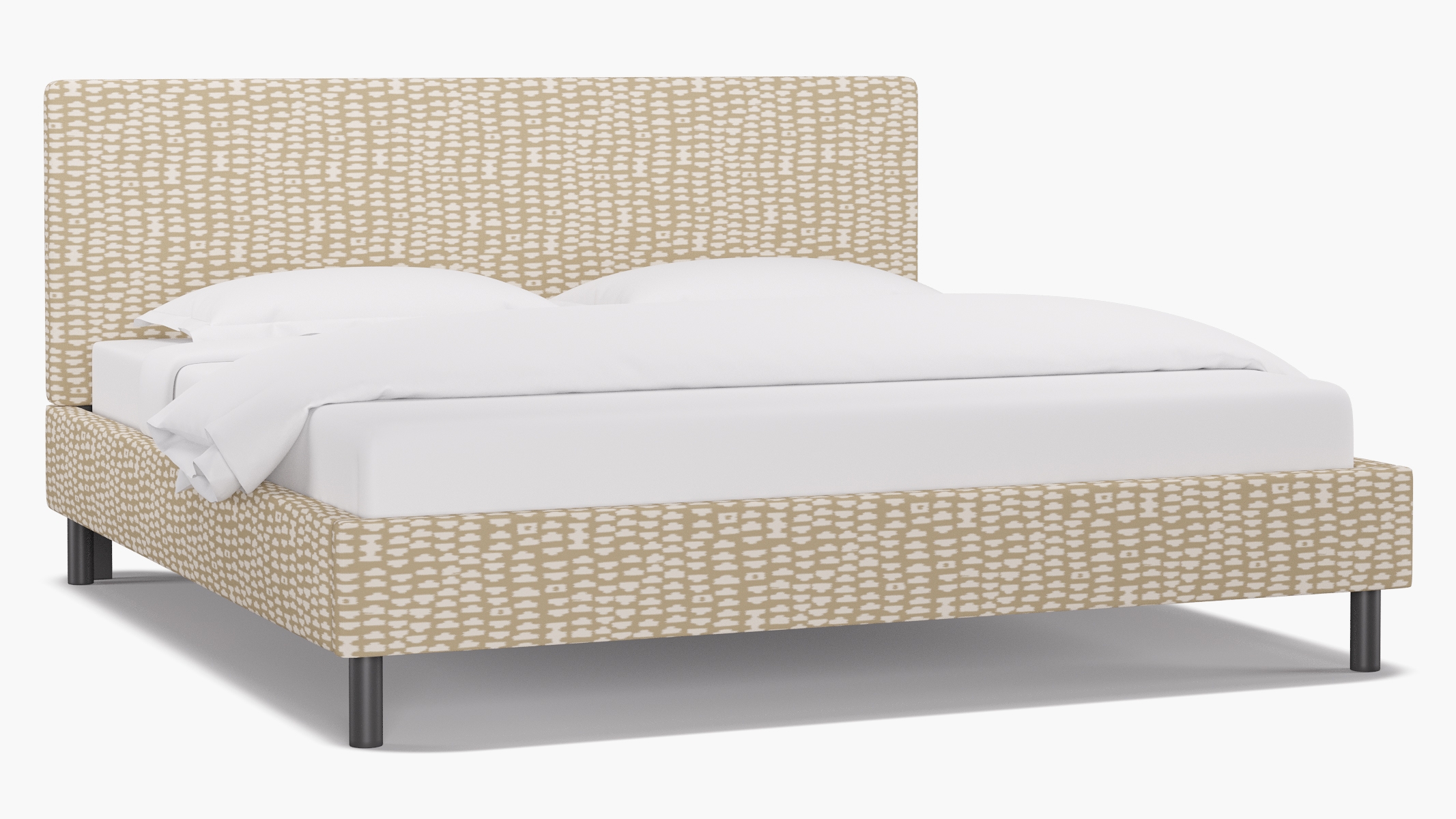 Tailored Platform Bed, Sand Odalisque, King - Image 1