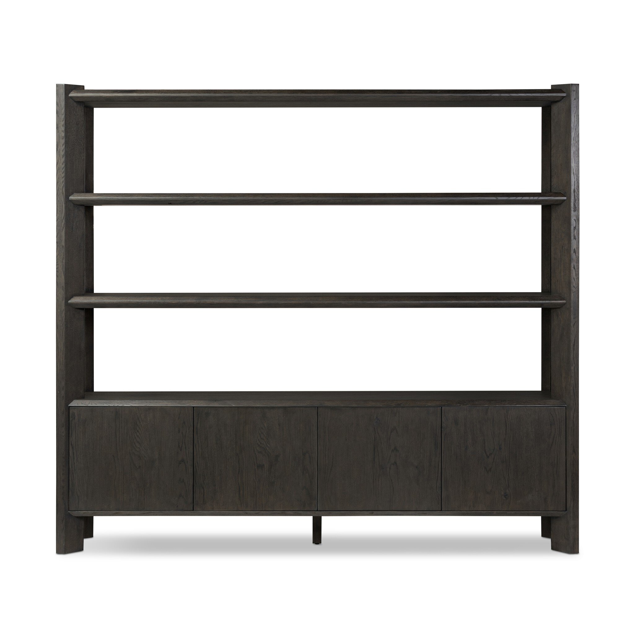 Orwin Wide Bookshelf - Smoked Black Oak - Image 0