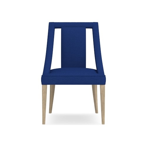 Sussex Side Chair, Standard, Perennials Performance Basketweave, Denim, Heritage Grey - Image 0