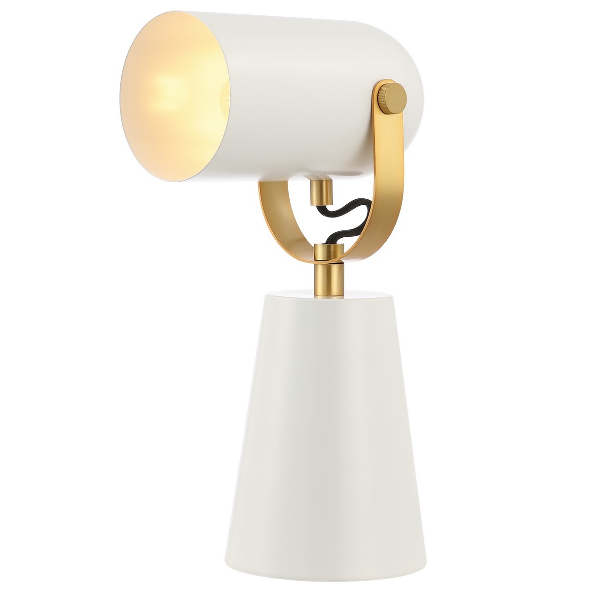Clarst 13 Inch Table Lamp - White / Brass - Safavieh - Image 3