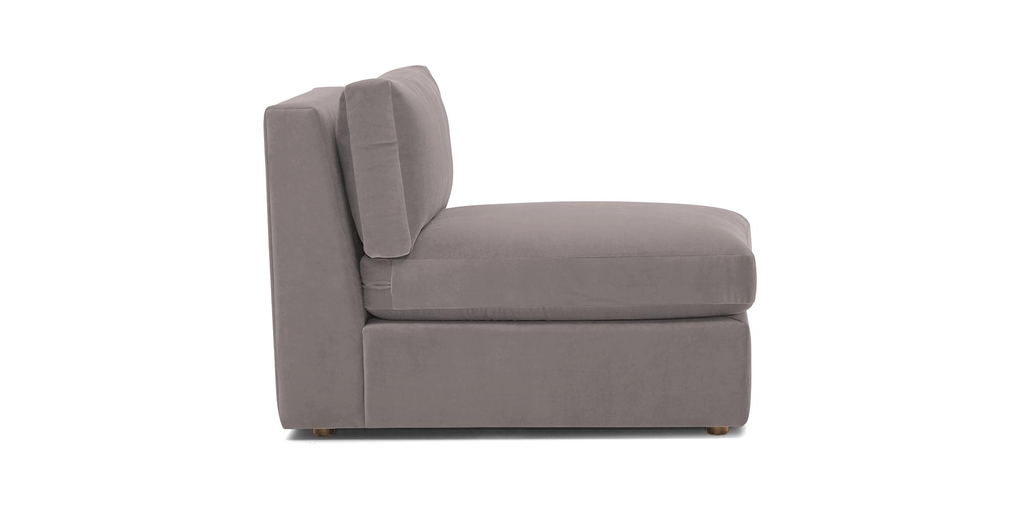 Purple Daya Mid Century Modern Armless Chair - Sunbrella Premier Wisteria - Image 2