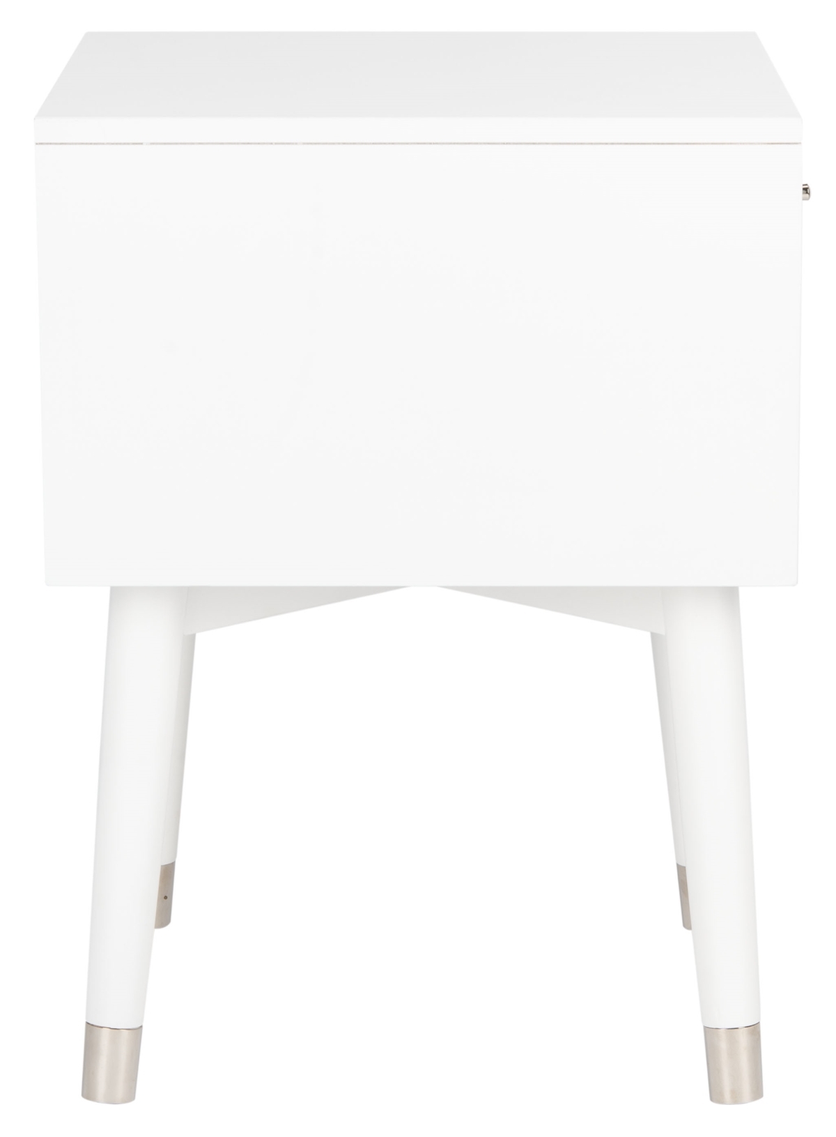 Lyla Retro Nightstand - White / Silver - Safavieh - Image 6