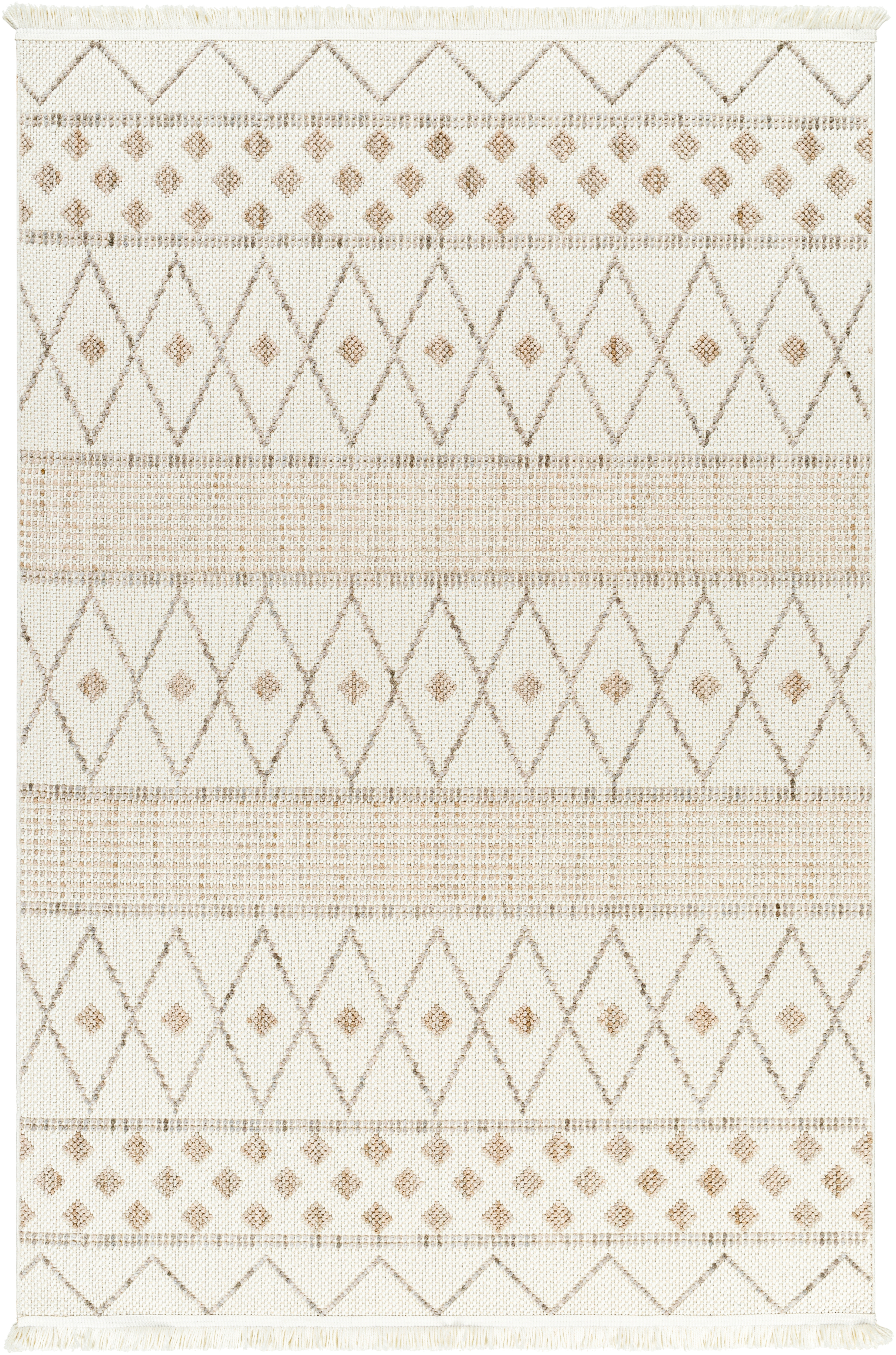 New Delhi Beige Indoor 8'11" x 12' Machine Woven Rug - Image 0