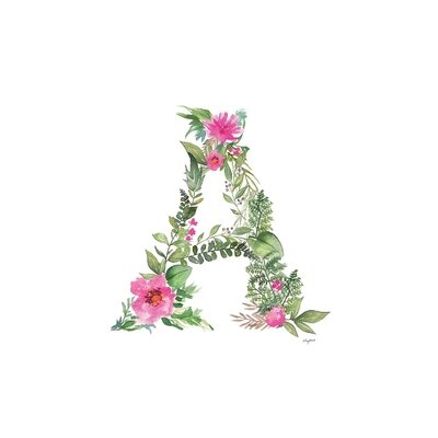 Botanical Letter A by Kelsey Mcnatt - Wrapped Canvas Gallery-Wrapped Canvas Giclée - Image 0
