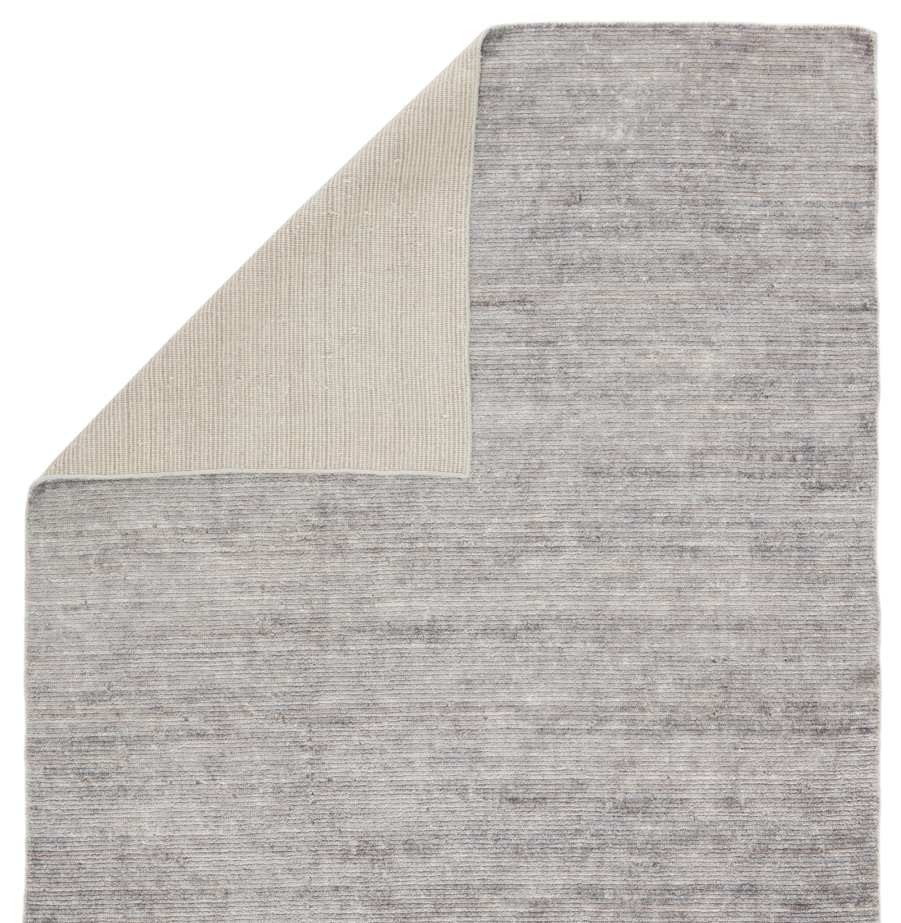 Ardis Handmade Solid Silver/ White Area Rug (8'X10') - Image 2
