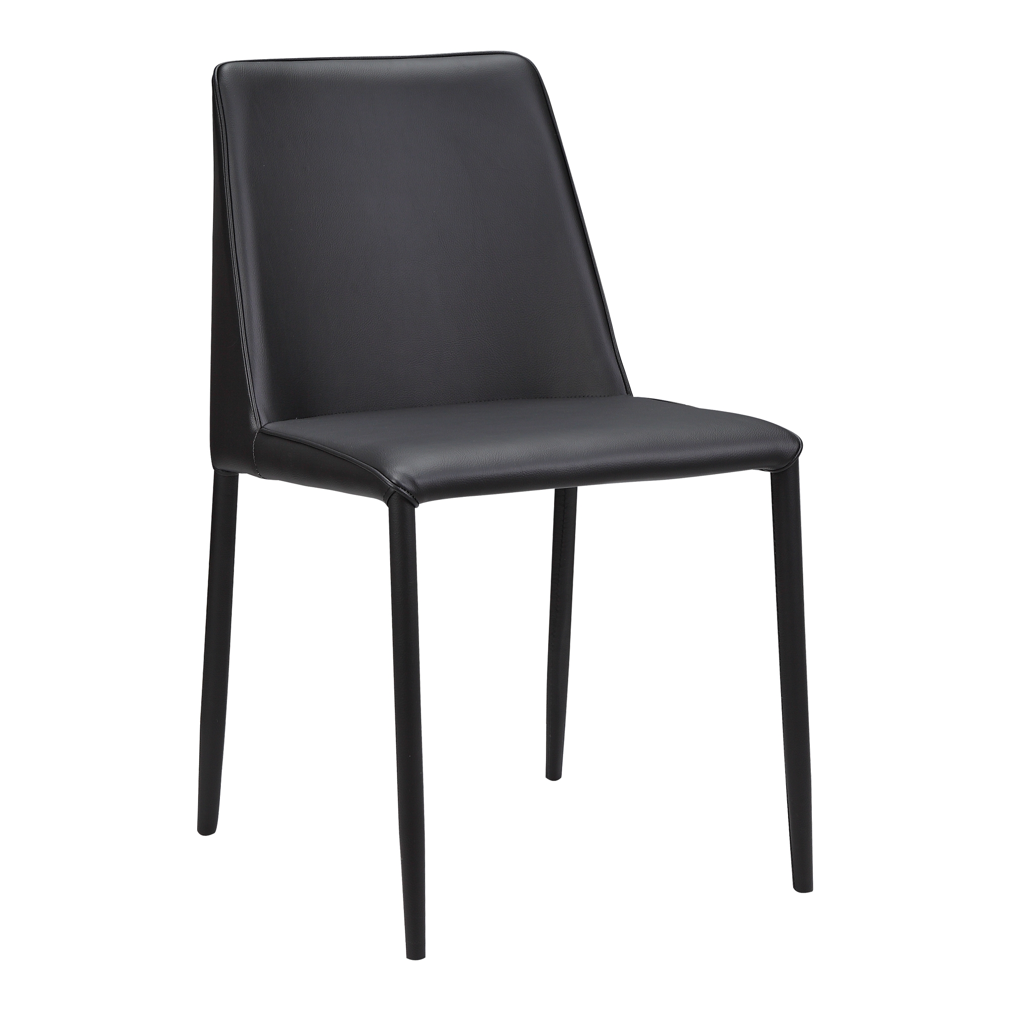 Nora Dining Chair Black Vegan Leather - Set Of Two - Image 1