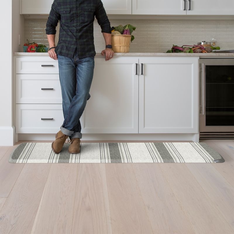 GelPro Elite Landon Stripe Grey Harbor Kitchen Mat, 20"x72" - Image 1