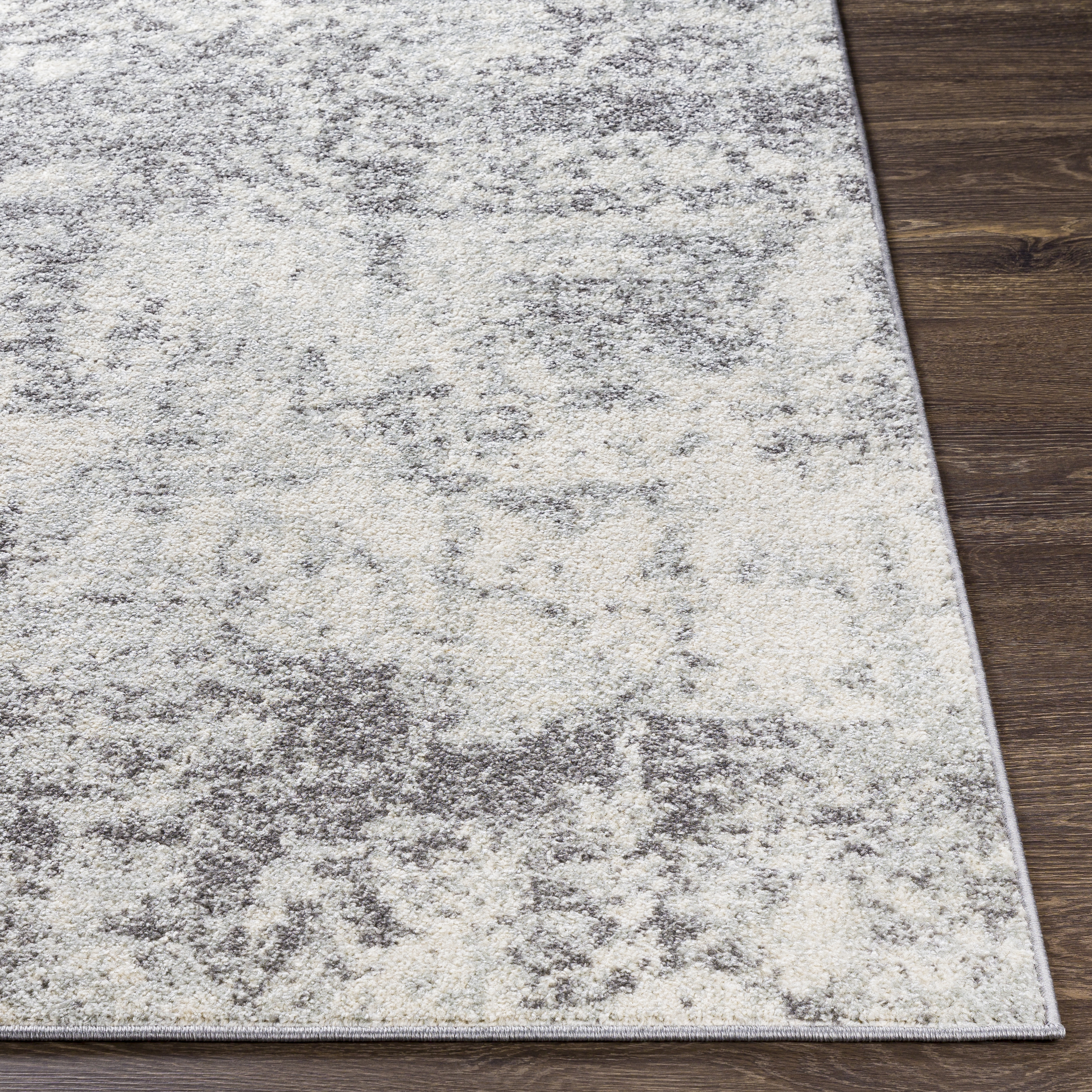 Chester Gray Indoor 5'3" x 7'3" Machine Woven Rug - Image 2